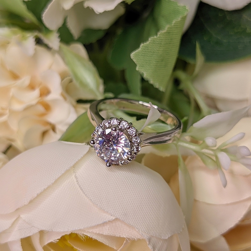 2.25ct White Sapphire 925 Sterling Ring